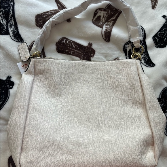 Coach Handbags - Coach White Leather Tote Bag